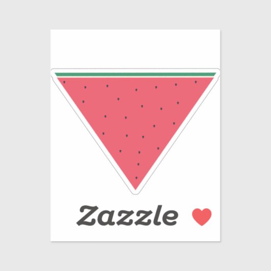 Sticker Pastèque sur résistance inversée au triangle rouge (Feuille)
