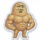 Sticker Patate de gym drôle (Devant)