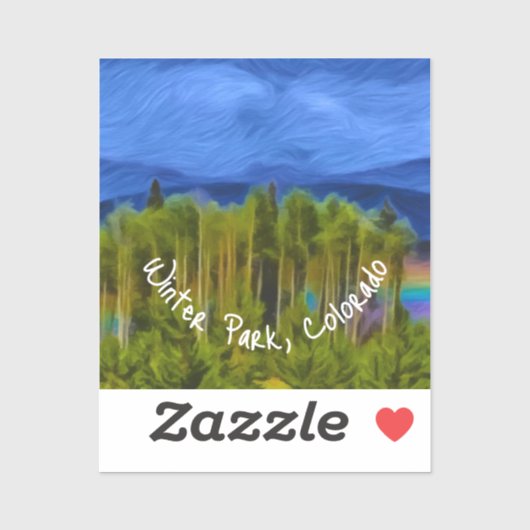 Sticker Patch arc-en-ciel du parc d'hiver (Feuille)