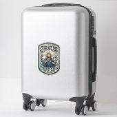 Sticker Patch brodé Jésus Regardez Patch brodé Jésus (Sur valise)