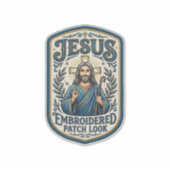 Sticker Patch brodé Jésus Regardez Patch brodé Jésus (Devant)