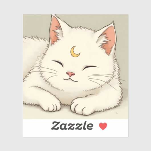 Sticker Patch de chat blanc Galactic Guardian - Mystique (Feuille)