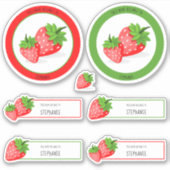 Sticker Patch De Fraise Ce Livre Appartient À (Devant)
