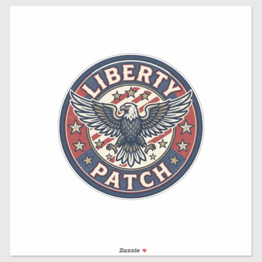 Sticker Patch de liberté patriotique Broderie (Feuille)