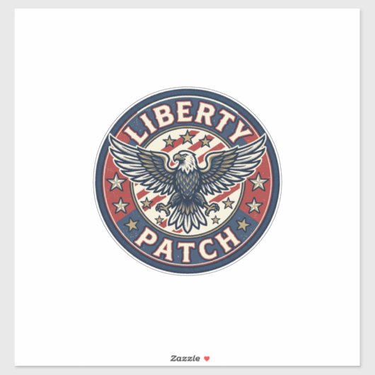 Sticker Patch de liberté patriotique Broderie (Feuille)