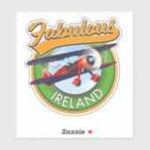 Sticker patch de voyage en Irlande fabuleux. (Feuille)