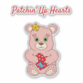 Sticker Patchin' Haut Coeur Ours (Devant)