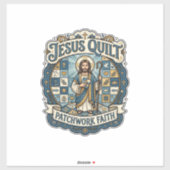 Sticker Patchwork Jésus Foi Patchwork Jésus  (Feuille)