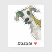 Sticker Patchworkhund (Feuille)