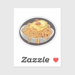 Sticker Pâtes de dessin animé
