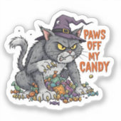 Sticker Pâtes De Ma Bonbons - Chat Halloween Fierce (Recto)