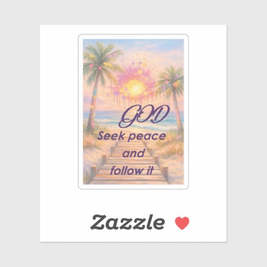 Sticker Path of Peace: Grace at Sunset (Feuille)