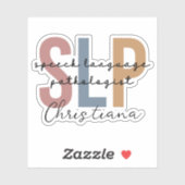 Sticker Pathologiste du langage SLP personnalisé (Feuille)
