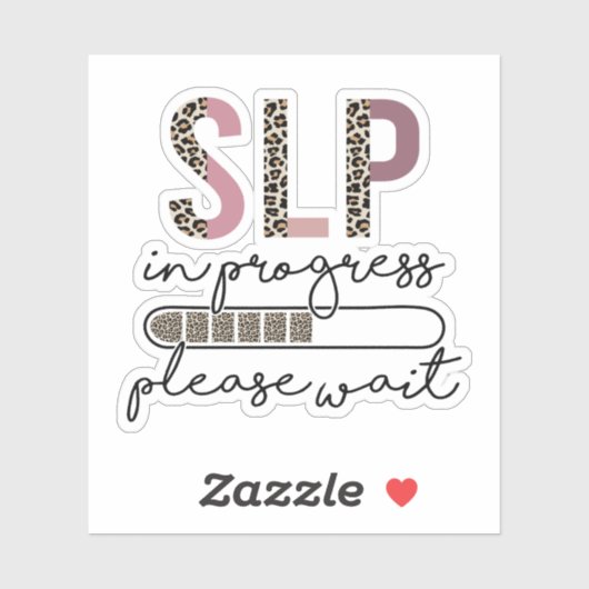 Sticker Pathologiste du langage vocal en cours Futur SLP (Feuille)