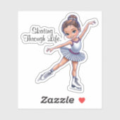 Sticker "Patinage à travers la vie" (Feuille)