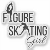 Sticker patinage artistique fille taillée sur mesu (Devant)