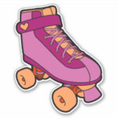 Sticker Patinage de fierté lesbienne Patinage à rouleaux r (Devant)