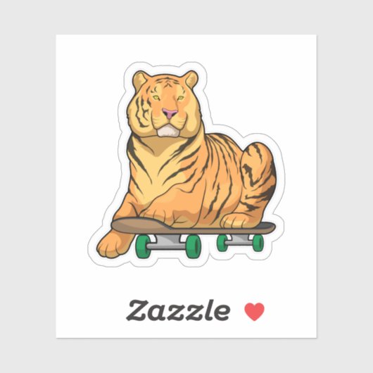 Sticker Patinage de Tiger (Feuille)