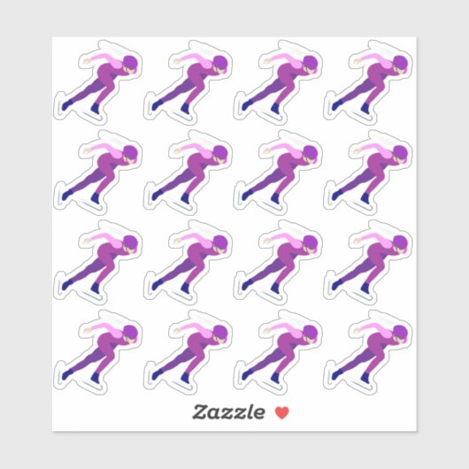 Sticker Patinage de vitesse (Feuille)