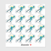 Sticker Patinage de vitesse (Feuille)