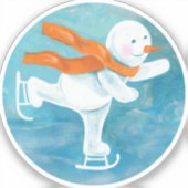 Sticker Patinage sur glace Snowman (Recto)