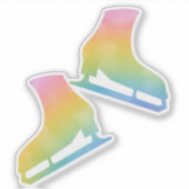 Sticker patins à glace paire figure patinage arc-e (Devant)