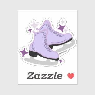 Sticker Patins à glace violet
