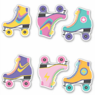 Sticker Patins à rouleaux des années 80