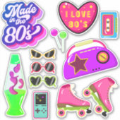 Sticker Patins à rouleaux pour éléments de mémoire rose vi (Devant)