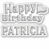 Sticker Patricia Happy Birthday (Devant)