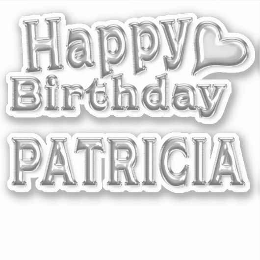 Sticker Patricia Happy Birthday (Devant)