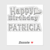 Sticker Patricia Happy Birthday (Feuille)