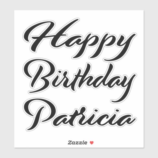 Sticker Patricia Nom Prénom (Feuille)