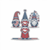 Sticker Patriotic Gnome Trio Vintage Vector Design_1 (Devant)