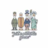 Sticker Patriotic Goose Lineup Vintage Vector Shirt_1 (Devant)