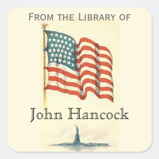 Sticker patriotique "De la bibliothèque de" (Devant)