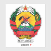 Sticker Patriotique de l'emblème national du Mozambique (Feuille)