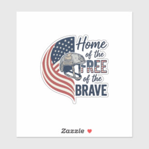 Sticker Patriotique Maison des Libres Casque Brave Chemise