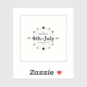 Sticker patriotique minimaliste - 4 juillet rétro