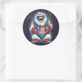 Sticker Patriotique Yeti Whimsical (Sac)
