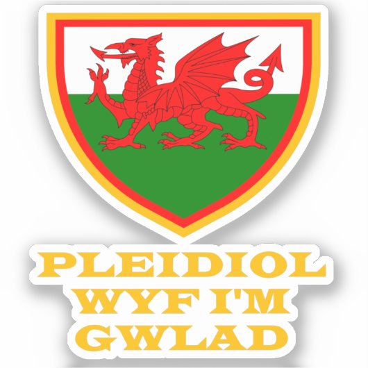Sticker Patriotisme de Cymru Wales (Recto)