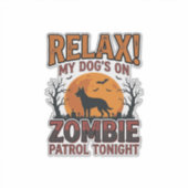 Sticker Patrouille de chien zombie conception de chemise H (Devant)