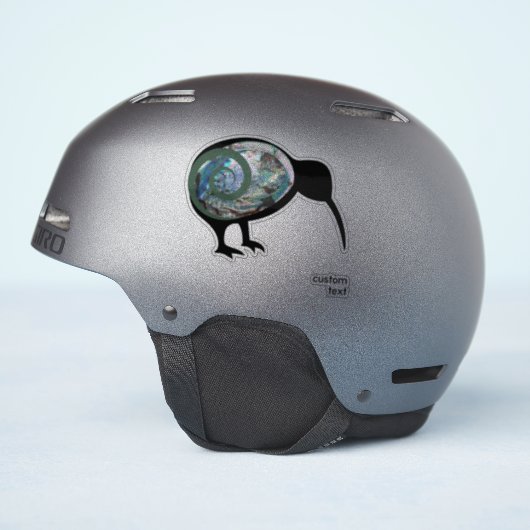 STICKER PAUA KIWI NOUVELLE-ZÉLANDE OISEAU NATALE VERT KORU (Côté casque)