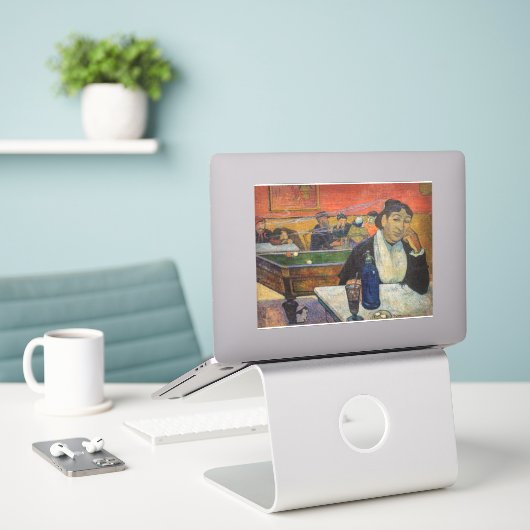 Sticker Paul Gauguin - Le Night Café, Arles (Ordinateur portable sur le bureau)