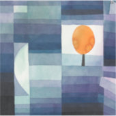 Sticker Paul Klee Harbinger d'automne. art bleu vintage (Devant)