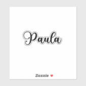 Sticker Paula Name - Calligraphie manuscrite (Feuille)