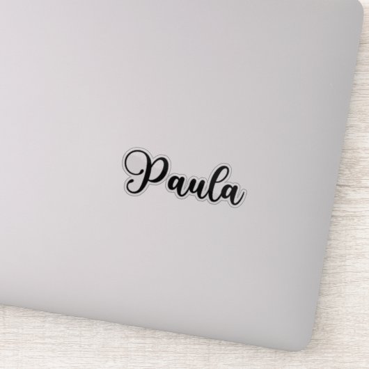 Sticker Paula Name - Calligraphie manuscrite (Détail)