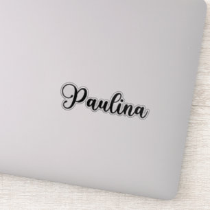 Sticker Paulina Nom - Calligraphie manuscrite