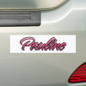 Sticker Pauline rose pâle (En voiture)