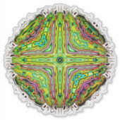 Sticker paupière psychédélique d'un enfer coloré v2 (Devant)